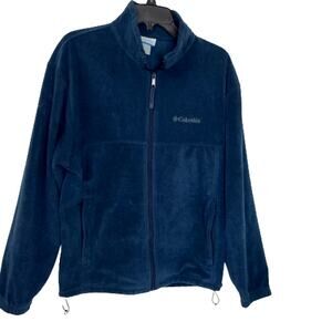 Columbia Men's Full Zip Navy Blue Fleece Jacket, L